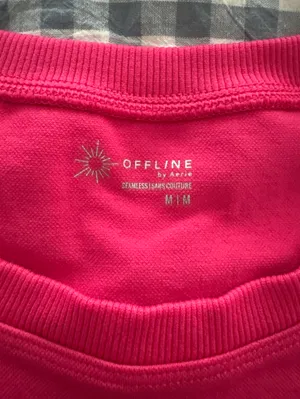 aerie Bright Pink Short Sleeve Crewneck Tee thumbnail 3