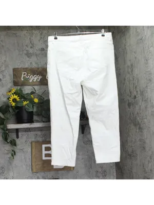 Eileen Fisher Womens Straight Cropped Jeans S5GDD-P4870M White XL thumbnail 2