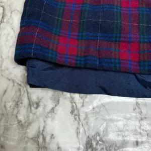 Pendleton vintage plaid Skirt pure Wool navy red blue 26 waist Flaw- liner thumbnail 7