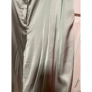 Abercrombie and Fitch Satin Tailored Wide Leg Pant Sage Size 33 Long thumbnail 7