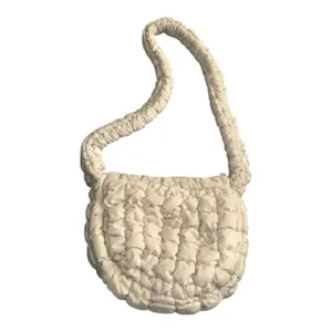 Wild Fable Quilted Puffer Shoulder Bag Cream Ivory EUC thumbnail 2