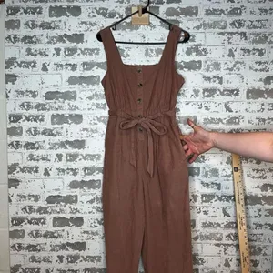 American Eagle | women pink corduroy overalls thumbnail 6