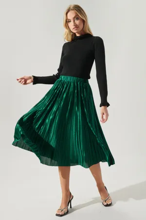 Sugarlips All That Glimmers Pleated Midi Skirt thumbnail 3