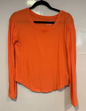 Orange Aerie‎ Long Sleeve Ribbed Top thumbnail 1