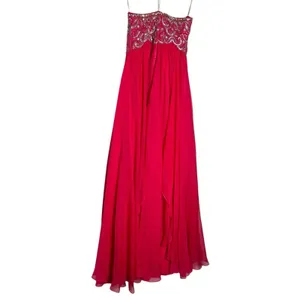 Vintage Sherri Hill Pink Rhinestone Strapless Formal‎ Prom Homecoming Dress 0 thumbnail 2