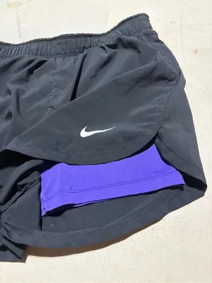 Nike Women’s Black Running Shorts with Purple lining medium thumbnail 6
