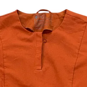 FIGS Auburn Orange Bristol‎ Slim Henley Scrub Top XXS Nurse Healthcare Uniform thumbnail 2