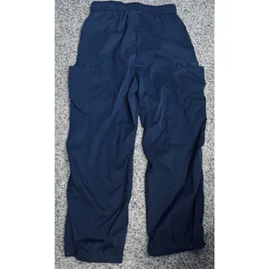 Womens Black Joggers Cargo Pants sz M drawstring elastic waist utility grunge thumbnail 4
