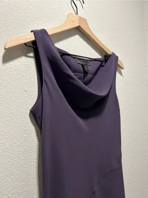 The Limited Deep Plum Cowl-Neck Midi Dress thumbnail 4
