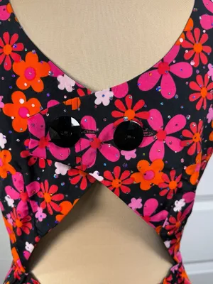 Dallas Fashion by Henny Hughes Vintage 60s Style Mod Floral thumbnail 6