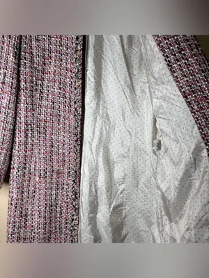 VTG Garfield & Marks Pink Tweed Coco Jacket Longline Open Front Fringe Sz 4 USA thumbnail 11