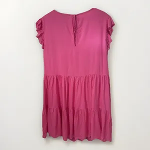 House of Harlow 1960 Dress M Pink Short Flutter Sleeve Babydoll Boho Prairie thumbnail 2