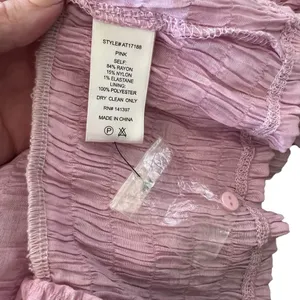 ASTR The Label Cropped Eyelet and Smocked Blouse, Size XS thumbnail 4