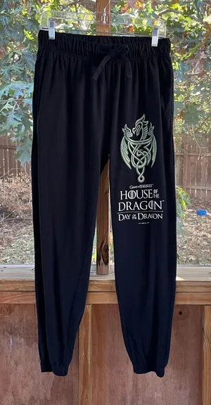 PJammy Women's Black Game of Thrones Sleep Joggers Size M thumbnail 1