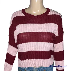 Rue 21 striped cropped sweater thumbnail 1