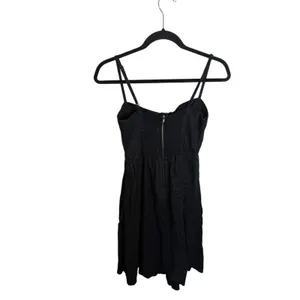 Reformation Tori Black Linen Midi Dress thumbnail 3