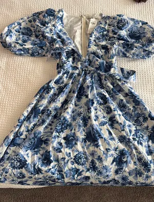 Cinch-Front Poplin Mini Dress thumbnail 6