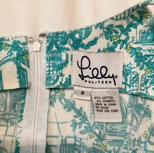 Lilly Pulitzer Blue and White Printed Dress thumbnail 4
