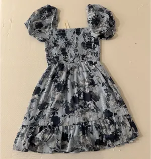Francesca's Dress Floral Blue Mini thumbnail 2