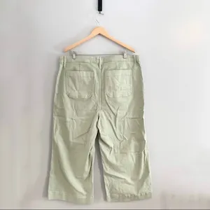 Madewell high rise crop jean wide leg light green size‎ 24 thumbnail 7