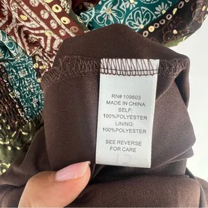 Rabbit Rabbit Rabbit Tribal Boho Printed‎ Chiffon Batwing Asymmetrical Hem Dress thumbnail 12