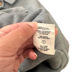 AVEC LES FILLES Buttoned Shacket Light Blue‎ NWOT Sz Small thumbnail 4