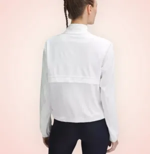 Lululemon White Ventilating UV Protection Running Full Zip Jacket 6 S thumbnail 2