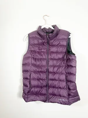 Eddie Bauer Women's CirrusLite Down Vest in Deep Eggplant Purple XL thumbnail 3