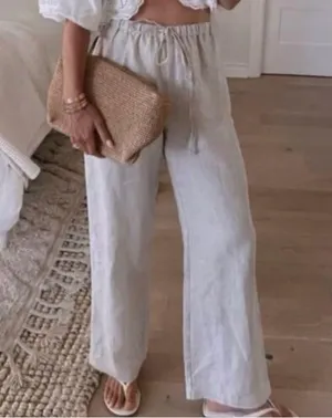 Reformation Olina Linen Cargo Pant NWT thumbnail 1