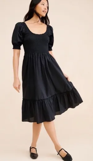 Hill House The Louisa Nap Dress In Black Size Large thumbnail 1
