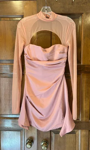ALIAVA ALIEVA Maya Mini Dress Pink‎ Size XS NWT Cocktail Party Silk Corset Top thumbnail 1