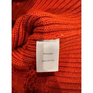 VTG Pendleton Womens Orange Knit Zip Vest Cardigan Sweater XL Cotton Rust Preppy thumbnail 8