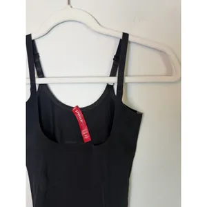 SPANX Black Open Bust Mid Thigh Bodysuit shapewear Size M NEW thumbnail 3