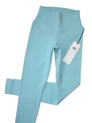 NWT Alo Yoga High-Waist Airbrush Legging in Blue Quartz Stretch Workout XS thumbnail 5