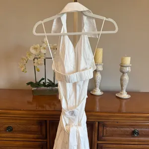 MISA Los Angeles Jessika White Halter Dress NWT Size M thumbnail 6