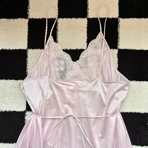 1960s Vintage Pink Maxi Slip L thumbnail 4