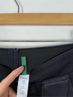 Halara Flex Black Denim Wide-Leg Cargo Pants thumbnail 7