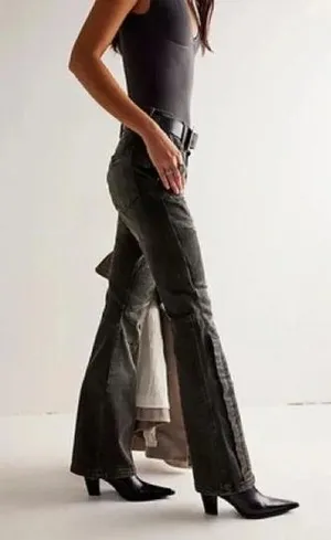 We The Free Vector Moto Mid Rise Flare Jeans NWT thumbnail 1