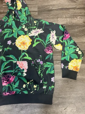 Gap Teen Floral Pullover Hoodie Size 18-20 Black Multicolor NWT thumbnail 6