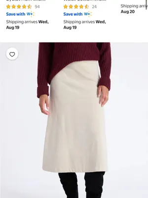 Women’s Cream faux suede A-Line Skirt thumbnail 3
