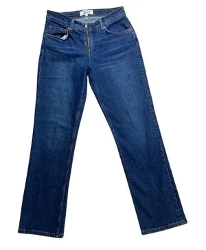 Reformation Jeans Julianna Zip‎ Mid Rise Straight Leg Jeans 26 Organic Cotton thumbnail 1