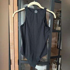 SKIMS fits everybody bodysuit high neck thong jersey sleeveless onyx crewneck thumbnail 7