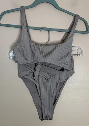aerie Tan Ribbed Bikini-2 piece thumbnail 1