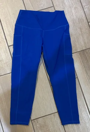 Colorfulkoala Vibrant Blue Women's Leggings / H104 thumbnail 1