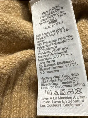 S140. J. Crew Camel Ribbed Mock Neck Sweater thumbnail 4