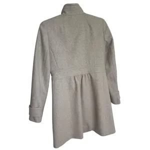 J.Crew Factory Skirted Dress Coat Heather Cloud 2 thumbnail 3