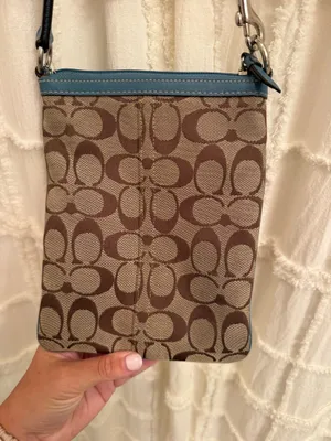 Coach Brown and Blue Crossbody Bag thumbnail 7