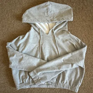 Miami Style Cropped gray hoodie thumbnail 1