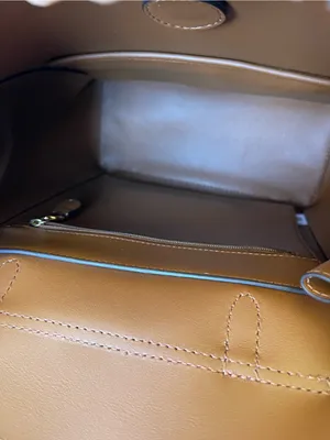Lauren Ralph Lauren Leather Backpack in Brown Minimalist Quiet Luxury Preppy thumbnail 6