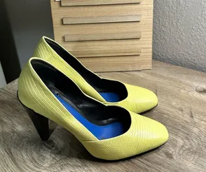 Kenzo Women’s 37 Yellow/Lime Green Heels thumbnail 1